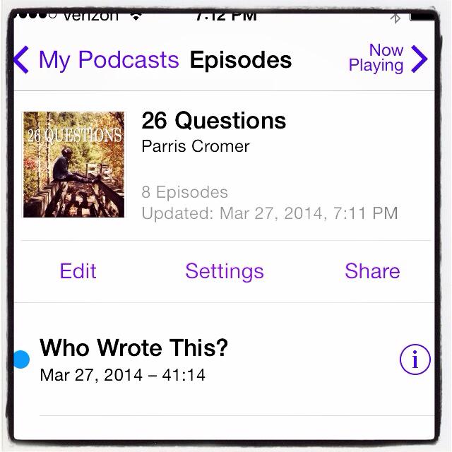 26 Questions Podcast Interview: Who Wrote This?